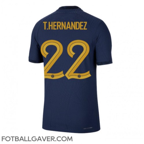 Frankrike Theo Hernandez #22 Fotballklær Hjemmedrakt VM 2022 Kortermet